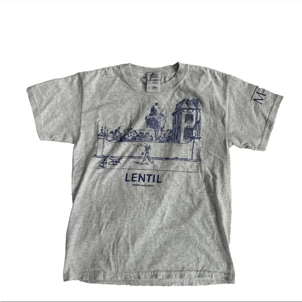 Lentil Tee Shirt Robert McCloskey Out of Print Youth size S Collectible